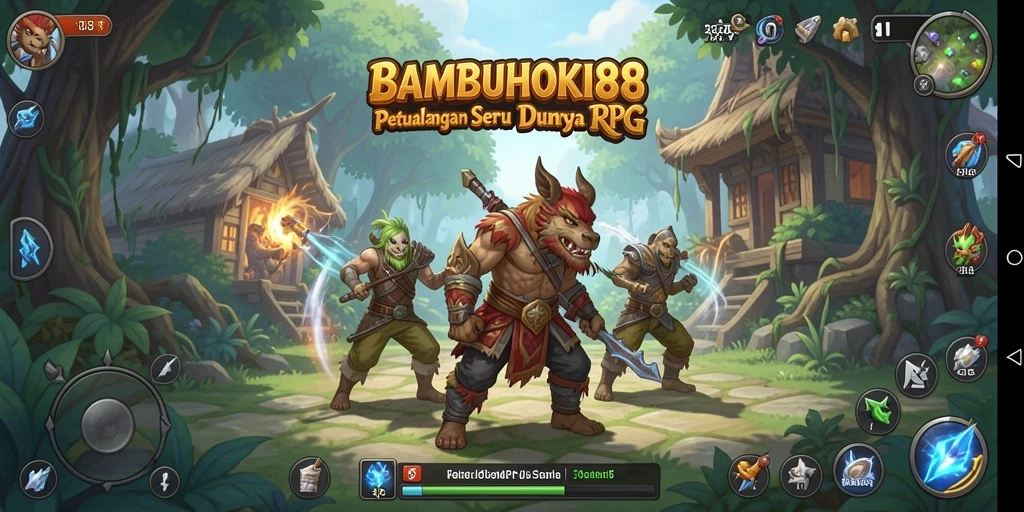 Tampilan menarik dari gameplay RPG di BAMBUHOKI88.