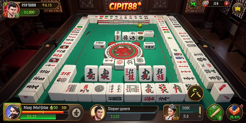 Tampilan gameplay Mahjong yang seru dan menarik di CIPIT88.