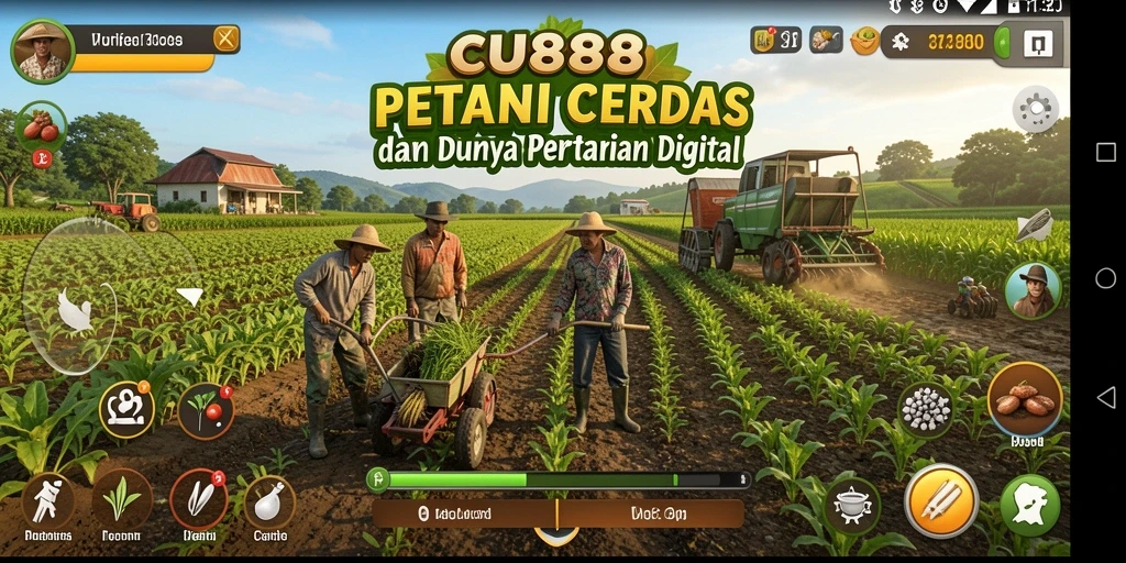 Screenshot CU888 menampilkan aksi seru dalam bercocok tanam.