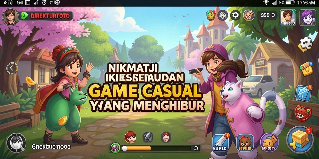 Screenshot gameplay <strong>DIREKTURTOTO</strong> yang penuh warna dan menghibur.
