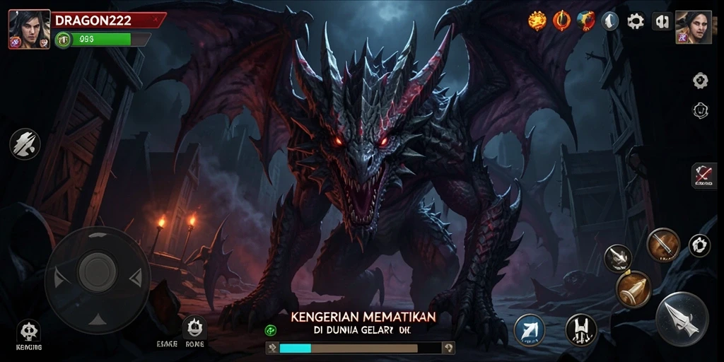 Tampilan menegangkan dari gameplay DRAGON222 dalam suasana horror.
