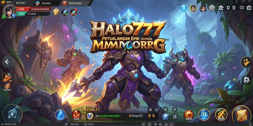 Tangkapan layar dari HALO777 menunjukkan aksi pertarungan yang seru dalam gameplay MMORPG.