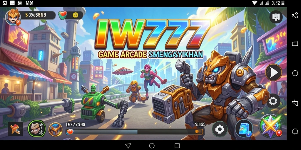 Skrinsut gameplay IW777 menampilkan aksi seru di dalam game Arcade.