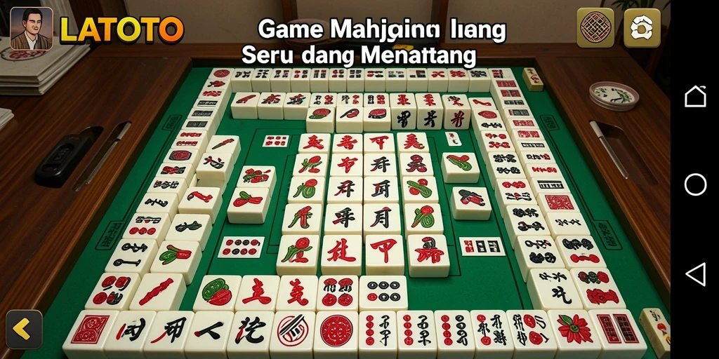 Screenshot LATOTO menampilkan momen seru dalam permainan Mahjong.