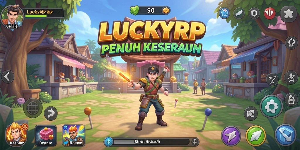 Tampilan menarik dari gameplay LUCKYRP yang penuh aksi.