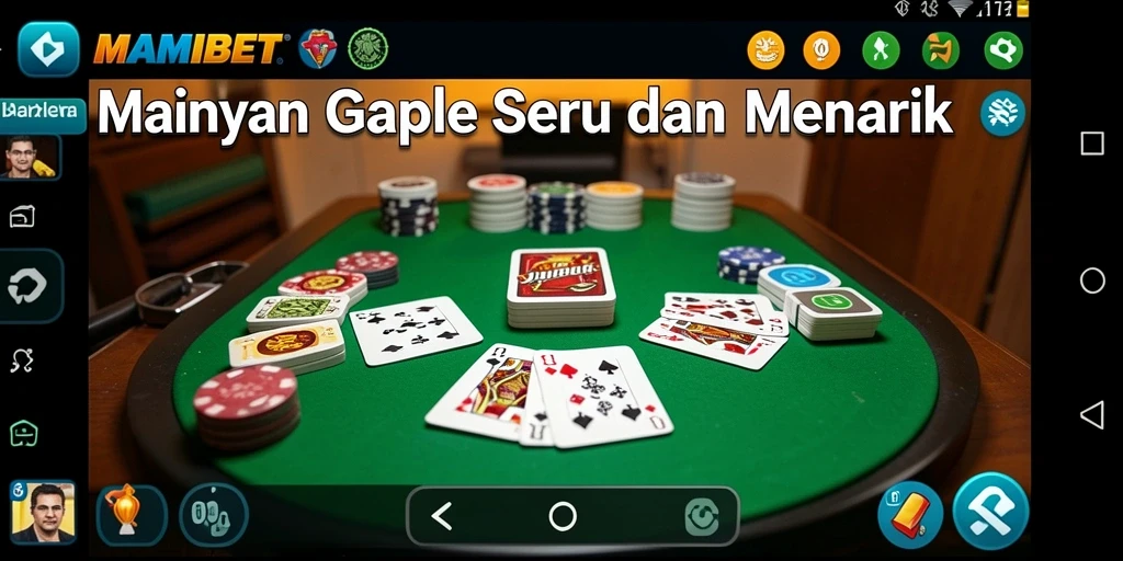 Tampilan gameplay gaple seru di MAMIBET, mendebarkan dan penuh strategi.