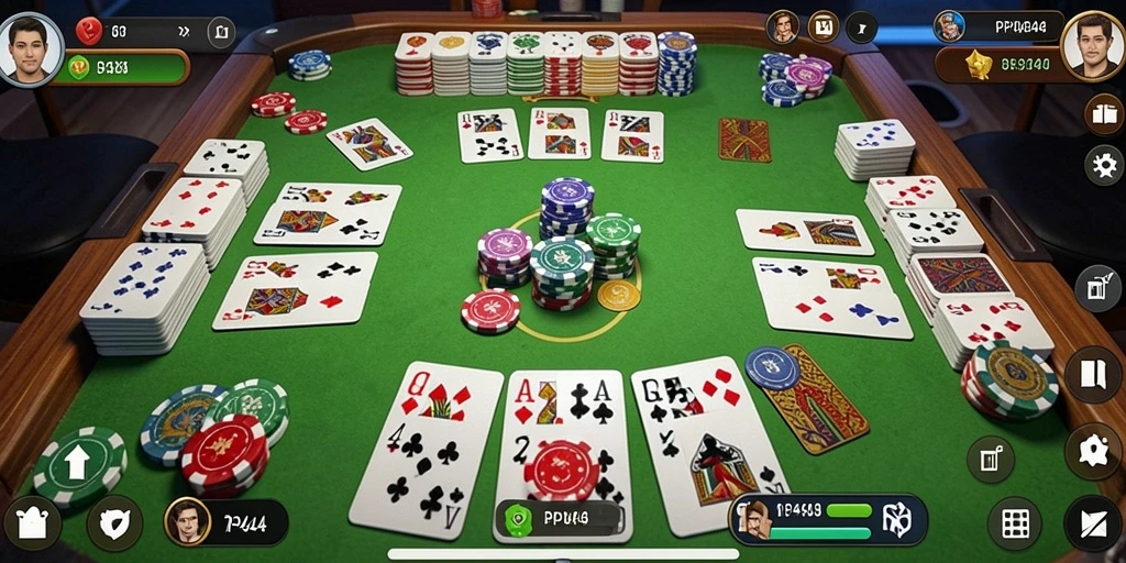 Tampilan gameplay seru dalam PP444 yang penuh strategi Gaple.