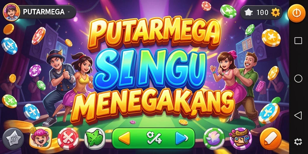Tampilan seru dari gameplay Bingo di PUTARMEGA.