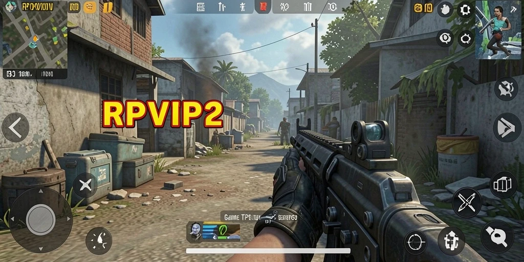Screenshot gameplay RPVIP2 yang menampilkan aksi pertempuran TPS.