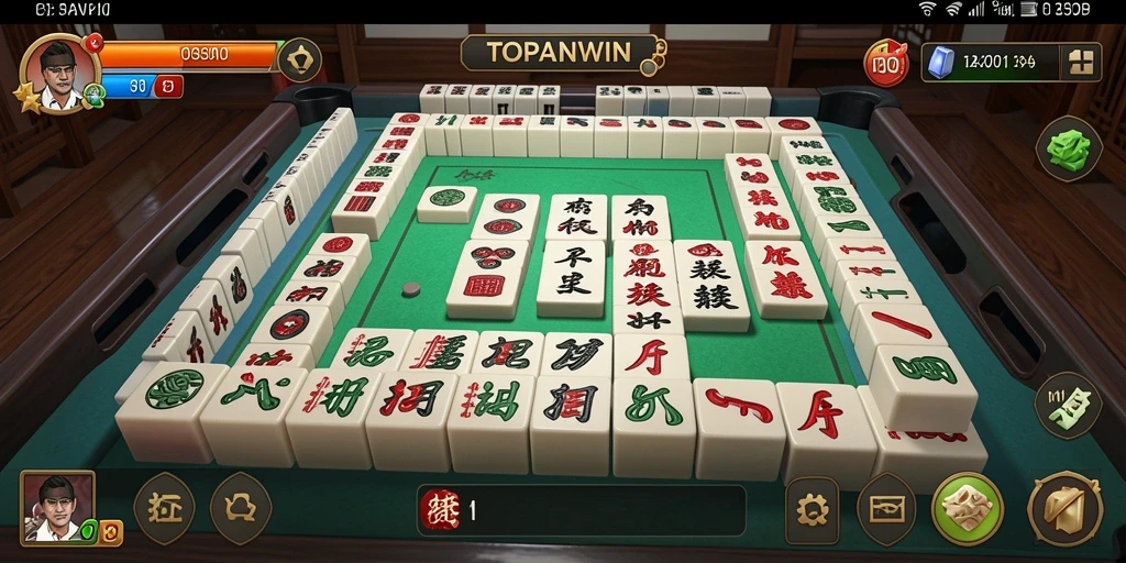 Screenshot gameplay TOPANWIN yang menunjukkan keseruan permainan Mahjong.