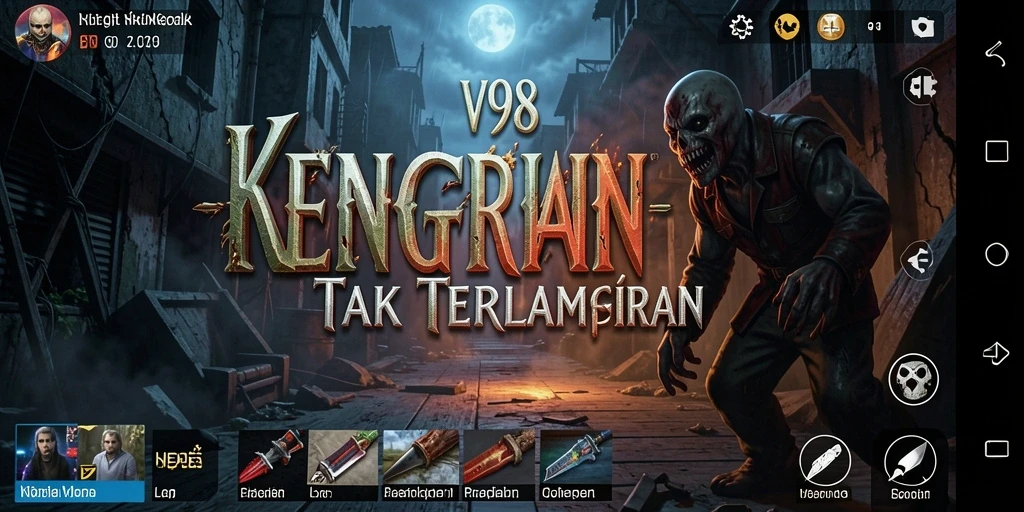 Tangkapan layar dari gameplay yang penuh ketegangan di V98.